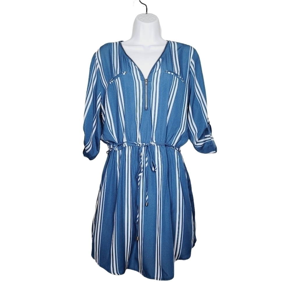 Steela Tweed Pinstripe Shirt Dress